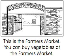 this is the farmers market. you can buy vegetables at the farmers market.