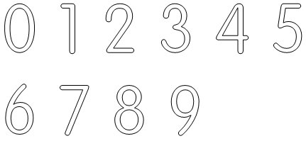 trace the numbers zero to nine