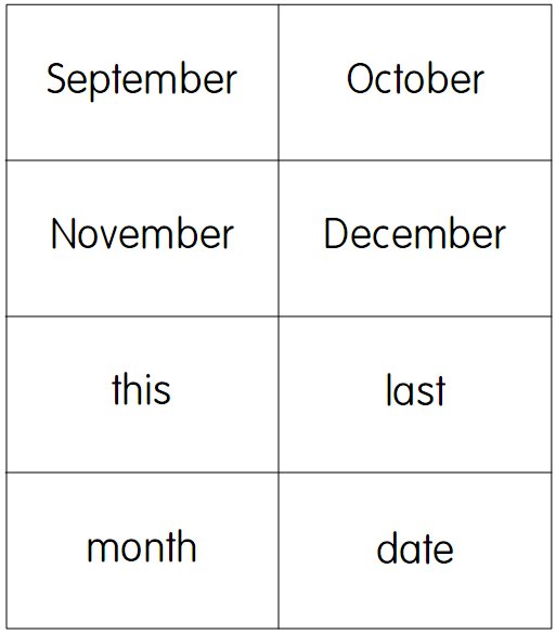 months of the year