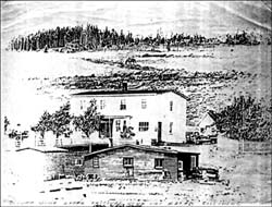 drawing of buildings - Dunphy property built after the tidal wave 