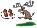 an excited moose about some muffins