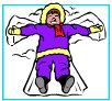 somebody making a snowangel