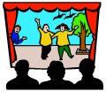 some people watching the theatre