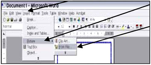 graphic - copy of a Microsoft Word menu