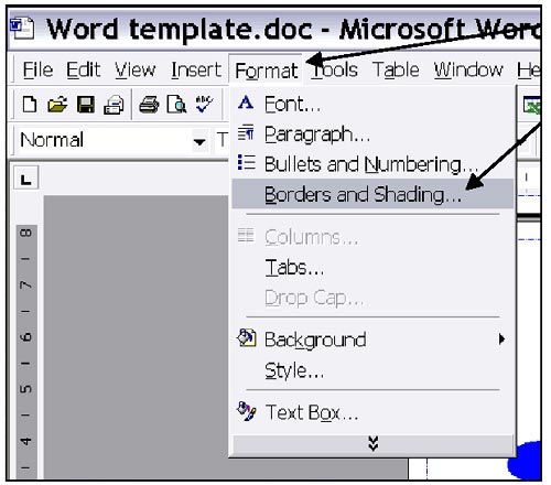 graphic - Microsoft Word menu