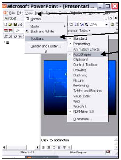 graphic - copy of a Microsoft PowerPoint menu