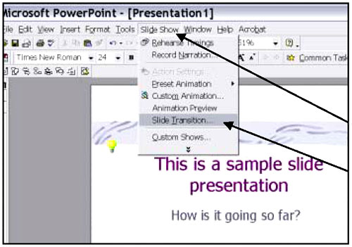 graphic - copy of a Microsoft PowerPoint menu