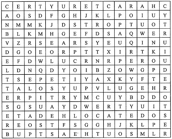 graphic of a word search puzzle