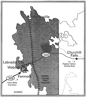 graphic of a map of Labrador West