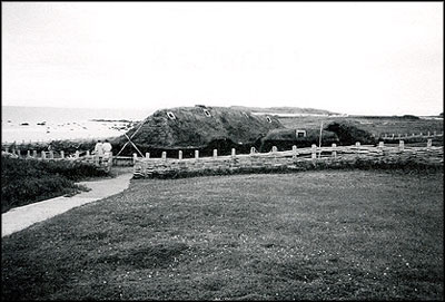 photo of sod buildings at L'Anse aux Meadows