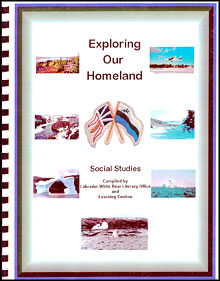 graphic book cover of Exploring Our Homeland: Social Studies
