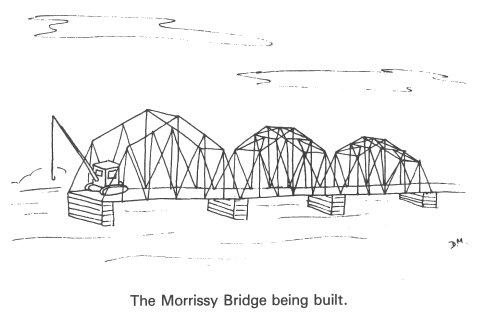 The Morrissy Bridge being built