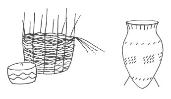 Examples of native basket weaving