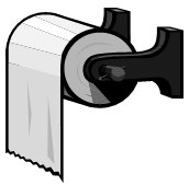 a roll of toilet paper