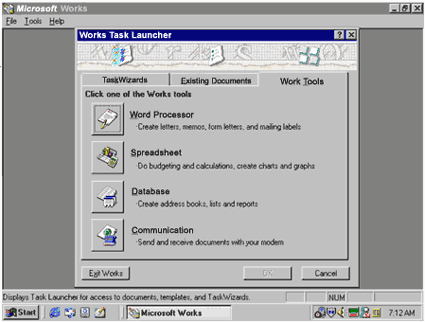 Microsoft Works Task Launcher