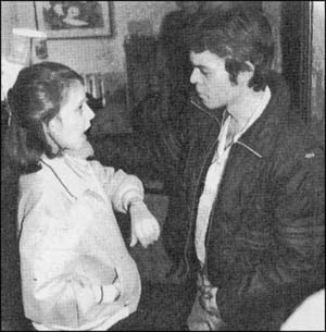 Man and woman talking