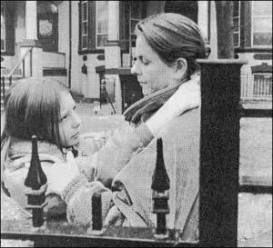 Child looking at her mother