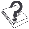 clipart graphic - book and a question mark