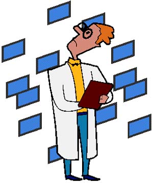 graphic - drawing of an adult male with a clipboard