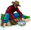 panning for gold