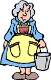 lady with bucket