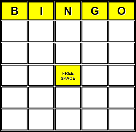 Example of a pronunciation bingo worksheet