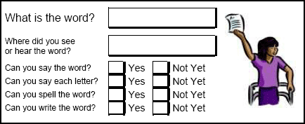 Example of a word bank worksheet