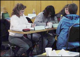 Some participants at a North Battleford workshop