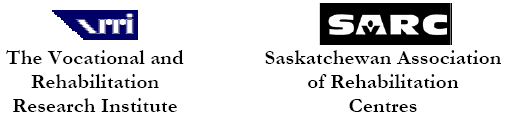 The Vocational and Rehabilitation Research Institute and The Saskatchewan Association of Rehabilitation Centres logos