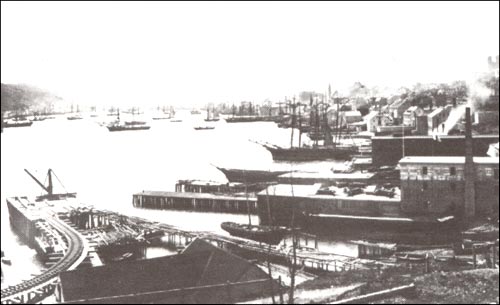 photo of St. John's harbour likely taken in the 1800s