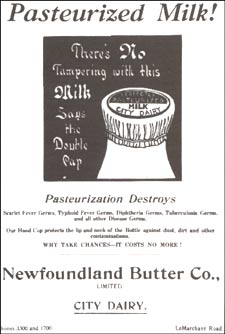 graphic - copy of an ad for pasteurized milk