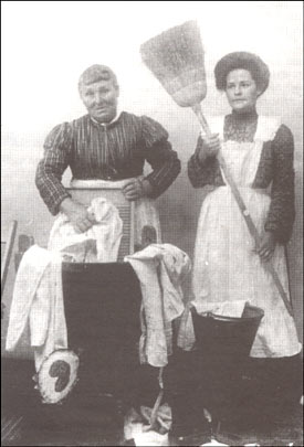 photo of two women servants