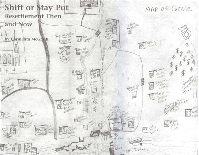 graphic - hand drawing of a memory map of Grole