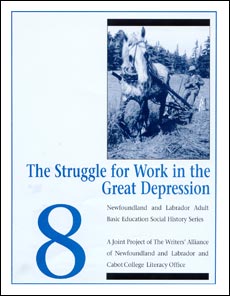 graphic: cover page for The Struggle for Work in the Great Depression