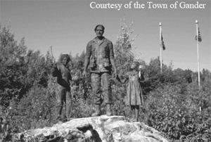 Statue Memorial near Gander Lake