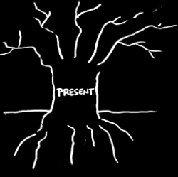 drawing of a tree with the label: PRESENT