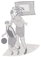 graphic of peoples playing Basket Ball