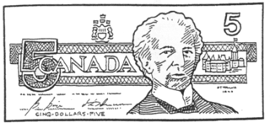 graphic of a 5 dollard bill