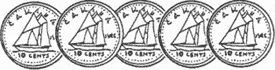 graphic of five dime