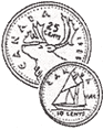 graphic of a quarter and a dime