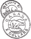 graphic of a toonie and a nickel