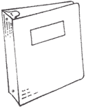 graphic of a binder
