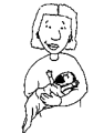 graphic of a mom with a baby