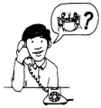 graphic of a man talking on the phone