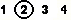graphic of the numbers 1,2,3,4 and the number 2 is circled