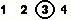 graphic of the numbers 1,2,3,4 and the number 3 is cicle 