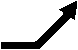 graphic of an arrow pointing to the right/up