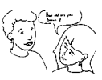 graphic of a person asking an other - How old are you