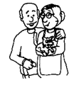 graphic of a couple width a cat