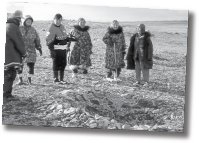 Elderly gathered around